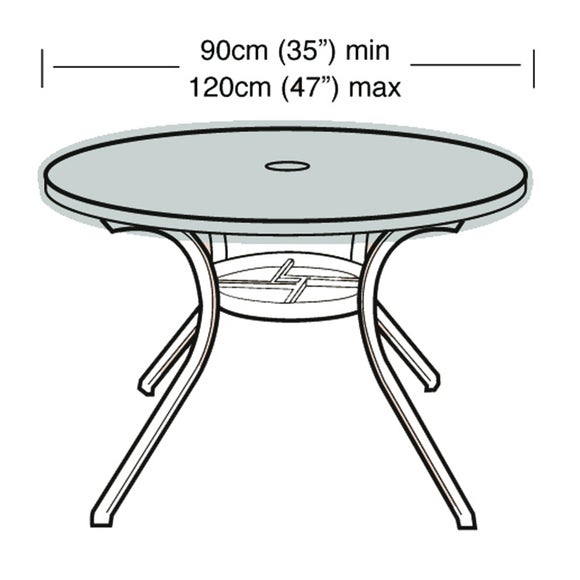 4-6 Seater Round Garden Table Top Super Tough Cover - image 1