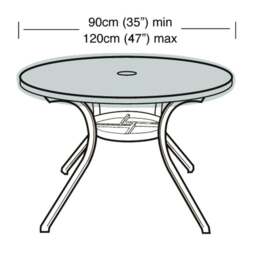 4-6 Seater Round Garden Table Top Super Tough Cover - thumbnail 1