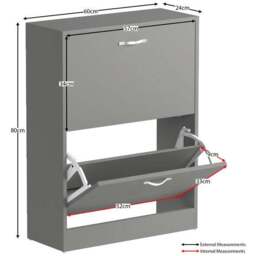 Vida Designs 2 Tier Shoe Cabinet - thumbnail 6