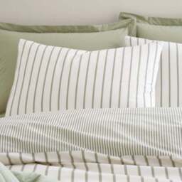 Bianca Hampton Stripe 200 Thread Count 100% Cotton Duvet Cover & Pillowcase Set - thumbnail 2