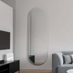 Lacuna Frameless Oval Full Length Wall Mirror - thumbnail 1