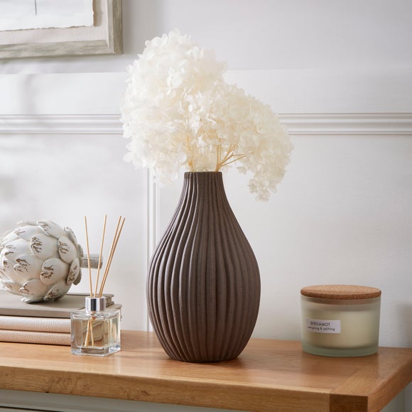 Ribbed Stone Bottle Vase - image 1