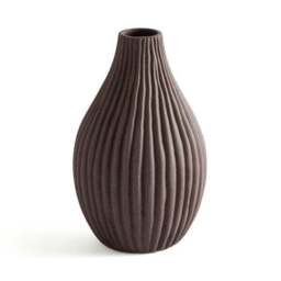Ribbed Stone Bottle Vase - thumbnail 3