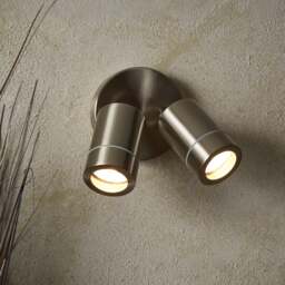Brax Modern 2 Light Adjustable Wall Spotlight - thumbnail 1