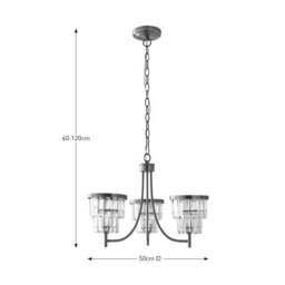 Audra 3 Light Adjustable Pendant Light - thumbnail 5