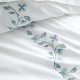 Birtley Embroidered 100% Cotton Duvet Cover & Pillowcase Set - thumbnail 3