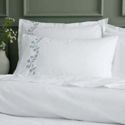Birtley Embroidered 100% Cotton Duvet Cover & Pillowcase Set - thumbnail 2