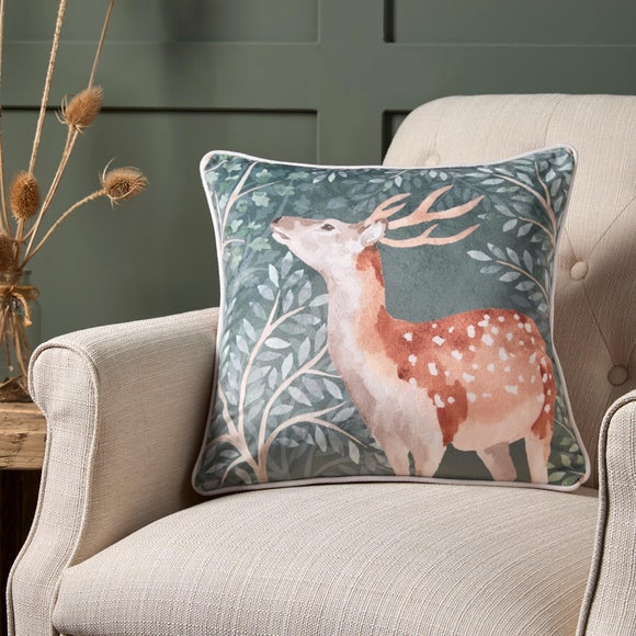 Dreams & Drapes Forest Animals Velvet Square Cushion - image 1