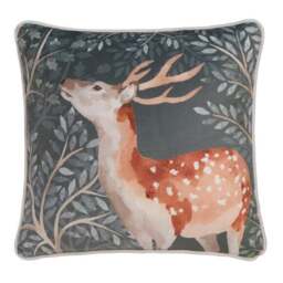 Dreams & Drapes Forest Animals Velvet Square Cushion - thumbnail 2
