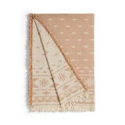 Matelasse Ikat Cotton Throw Blanket - thumbnail 3