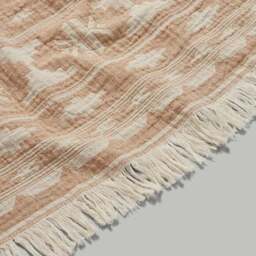 Matelasse Ikat Cotton Throw Blanket - thumbnail 2