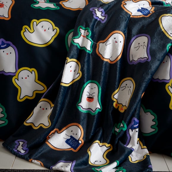 Catherine Lansfield Halloween Ghosts Throw Blanket 130cm x 170cm - image 1
