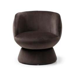Tulip Velvet Curved Swivel Accent Chair - thumbnail 6