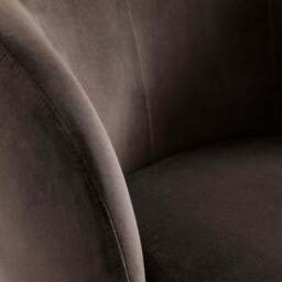 Tulip Velvet Curved Swivel Accent Chair - thumbnail 4