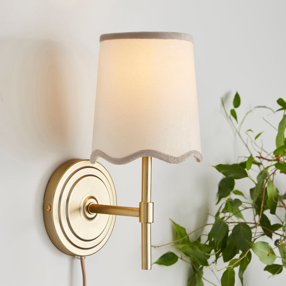 Scalloped Velvet Easy Fit Lamp Shade - image 1