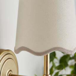 Scalloped Velvet Easy Fit Lamp Shade - thumbnail 3