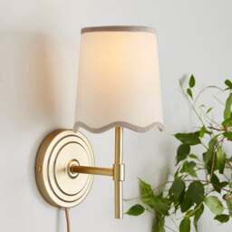 Scalloped Velvet Easy Fit Lamp Shade - thumbnail 1