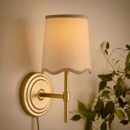Scalloped Velvet Easy Fit Lamp Shade - thumbnail 2