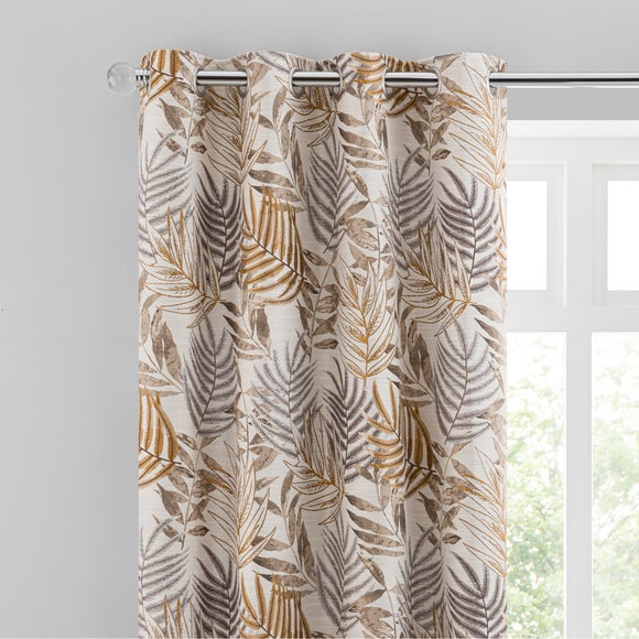 Leaf Jacquard Eyelet Curtains - image 1