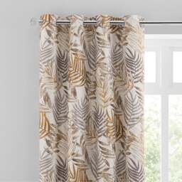 Leaf Jacquard Eyelet Curtains - thumbnail 1