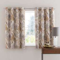 Leaf Jacquard Eyelet Curtains - thumbnail 5