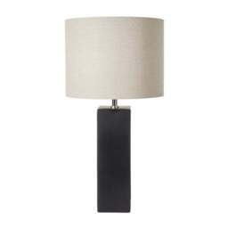 Block Tall Black Ceramic Table Lamp - thumbnail 3