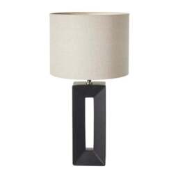 Block Tall Black Ceramic Table Lamp - thumbnail 2