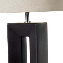 Block Tall Black Ceramic Table Lamp - thumbnail 6