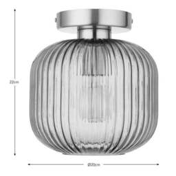 Riley Gold Flush Ceiling Light - thumbnail 6