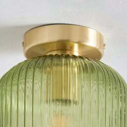 Riley Gold Flush Ceiling Light - thumbnail 4