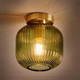 Riley Gold Flush Ceiling Light - thumbnail 2