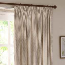 Yard Hebden Striped Pencil Pleat Curtains (Blackout Available)