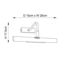 Vogue Lyra Picture 2 Light Adjustable Wall Light - thumbnail 6
