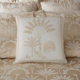 Dorma Luxe Palms Square Cushion - thumbnail 1