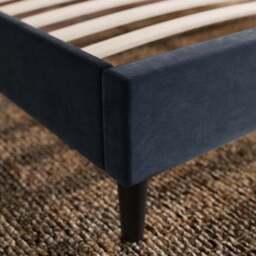Alara Pleated Velvet Bed Frame - thumbnail 3
