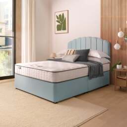Silentnight Divan Bed With Fabric Merlin Headboard and 800 Pocket Sprung Mattress - thumbnail 1