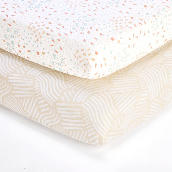 Tutti Bambini Pack of 2 Good Life Fitted Sheets - image 1
