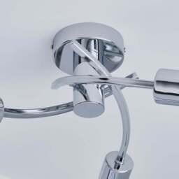 Corvus 3 Light Chrome Semi Flush Ceiling Light - thumbnail 4