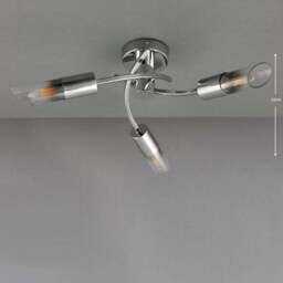 Corvus 3 Light Chrome Semi Flush Ceiling Light - thumbnail 5