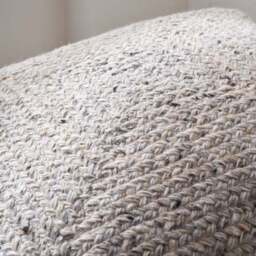 Set of 3 Warm Grey Tweed Square Scatter Cushions - thumbnail 4