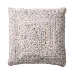 Set of 3 Warm Grey Tweed Square Scatter Cushions - thumbnail 3