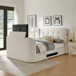 Koble Boucle Side Lift Ottoman TV Bed