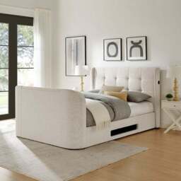 Koble Boucle Side Lift Ottoman TV Bed - thumbnail 2
