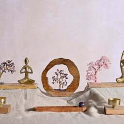 Serenity 7 Chakras Gemstone Tree Tealight Holder - thumbnail 4