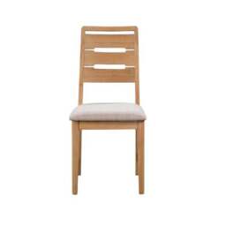 Curve Set of 2 Dining Chairs, Faux Linen - thumbnail 4