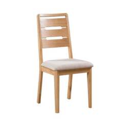 Curve Set of 2 Dining Chairs, Faux Linen - thumbnail 3