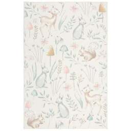 Woodland Animals Washable Faux Fur Rug - thumbnail 5