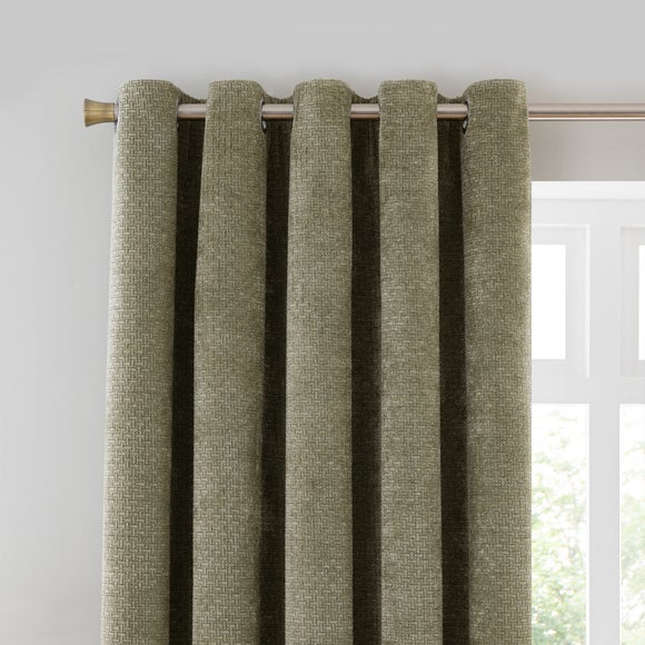 Alayna Chenille Eyelet Curtains (Blackout Available) - image 1