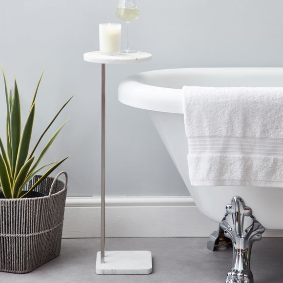 Marble Effect Top White Bath Table - image 1