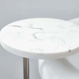 Marble Effect Top White Bath Table - thumbnail 2
